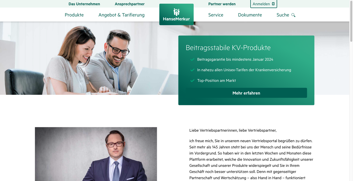 Hanse Merkur: новый портал для партнеров